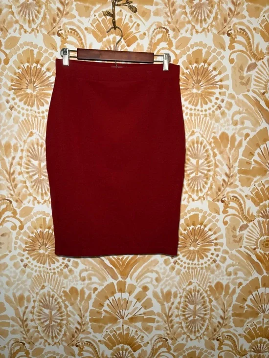 Liz Claiborne Deep Orange Pencil Skirt Size M - Picture 1 of 5